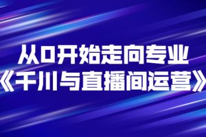 （2728期）从0开始走向专业《千川与直播间运营》93节视频课程