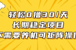 （13499期）轻松撸30+/天，无需养鸡 ，无需投入，长期稳定，做就赚！