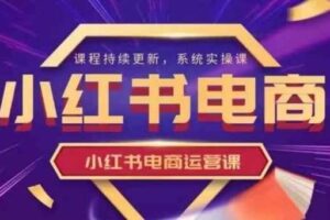 小红书电商运营实操课，​新手从0~1落地实操