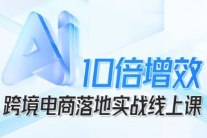 跨境电商10倍增效，跨境电商AI落地实战线上课