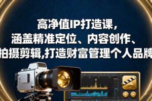 (16368期)高净值IP打造课,涵盖精准定位、内容创作、拍摄剪辑,打造财富管理个人品牌