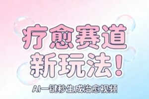 AI+疗愈+一键生成,一分钟一条素材,每天想要多少素材就多少素材,矩阵做,月入1W