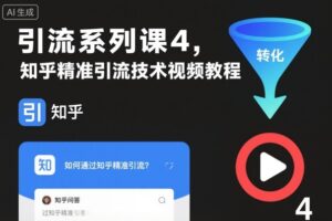 引流系列课4,知乎精准引流技术视频教程