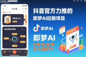 抖音官方力推的即梦AI拉新项目,0粉丝也能日入857+(附即梦AI拉新推广入口及教学)