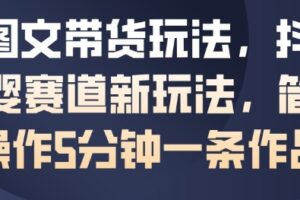 AI图文带货玩法,抖音母婴赛道新玩法,简单操作5分钟一条作品