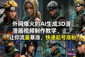 外网爆火的AI生成3D漫画视频制作教学,让你流量暴涨,快速起号涨粉!
