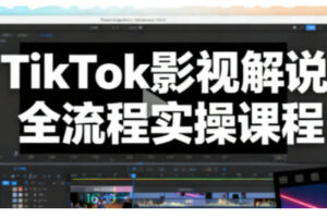 TikTok影视解说全流程实操,手把手教你打造TK爆款解说视频