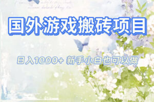 国外游戏全自动搬砖项目，日入10张，新手小白也可做，项目红利期，先搞先吃肉【揭秘】