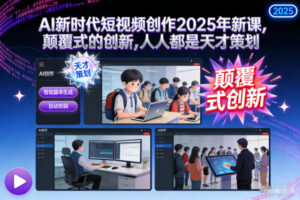 AI新时代短视频创作2025年新课,颠覆式的创新,人人都是天才策划